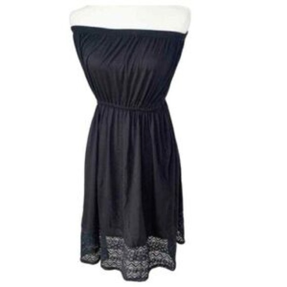 Jones New York Signature Black Strapless Dress - Picture 1 of 6